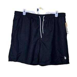 U.S. Polo Assn. Monochrome Black Summer Swim Trunks (size XXXL/3XL)